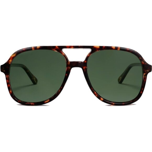 Sojos Retro Polarized Aviator Women Brown Classic 70s Vintage Trendy Sunglasses - Picture 1 of 5